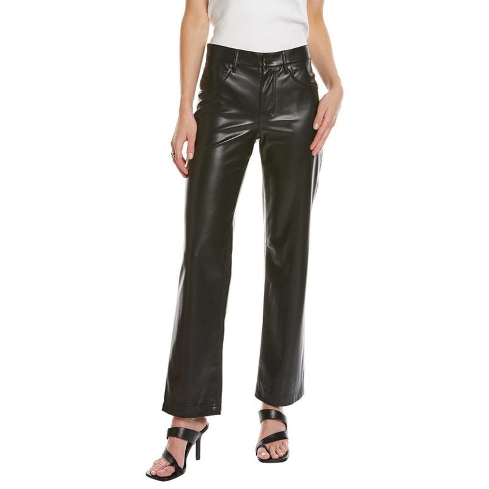 Alice + Olivia Womens  Amazing High-Rise Boyfriend Pant, Black